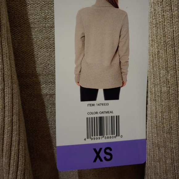 FEVER Women's Waterfall Cozy Relaxed Cardigan --Oatmeal - Picture 6 of 6